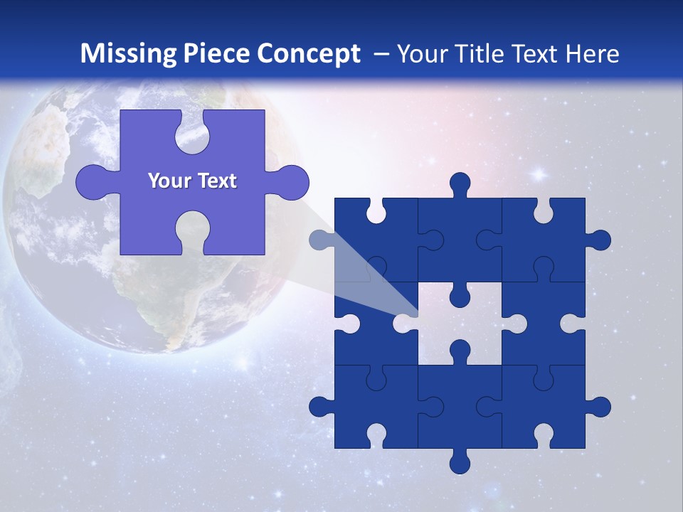 A Picture Of The Earth With Stars In The Background PowerPoint Template