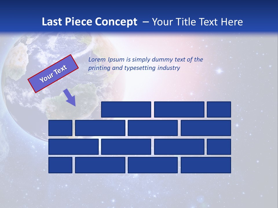 A Picture Of The Earth With Stars In The Background PowerPoint Template