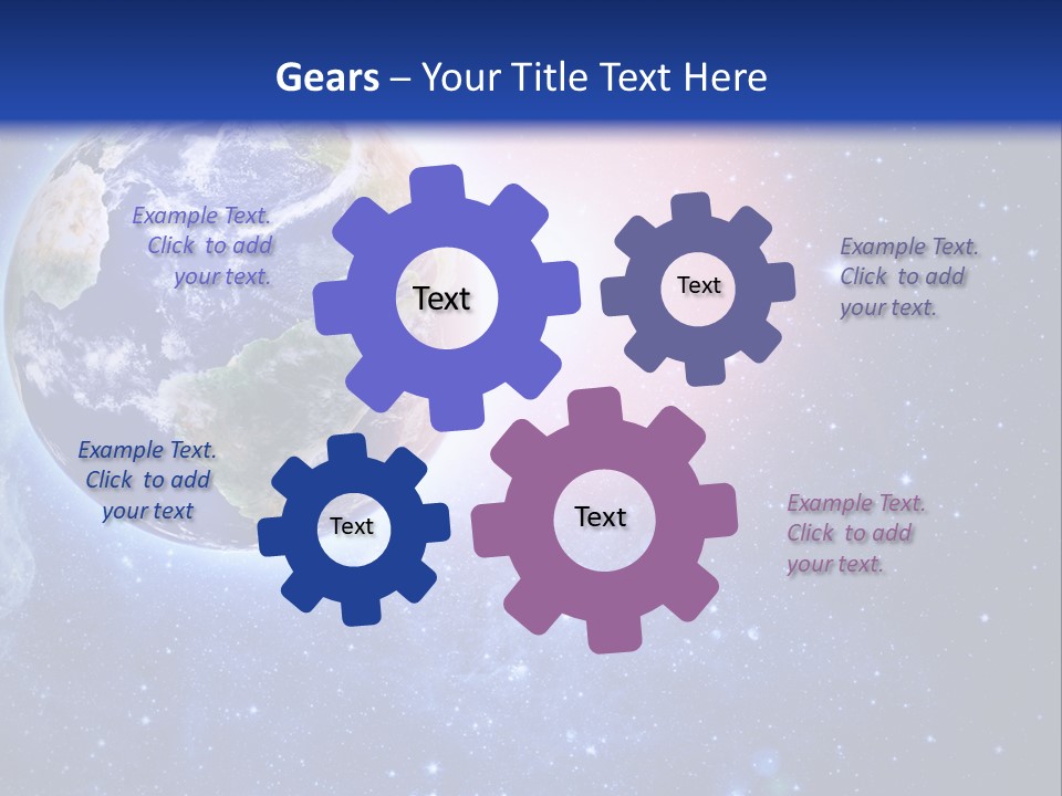 A Picture Of The Earth With Stars In The Background PowerPoint Template