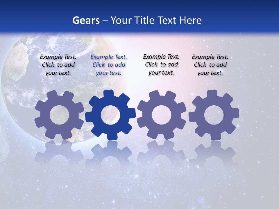 A Picture Of The Earth With Stars In The Background PowerPoint Template