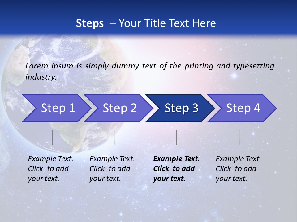 A Picture Of The Earth With Stars In The Background PowerPoint Template