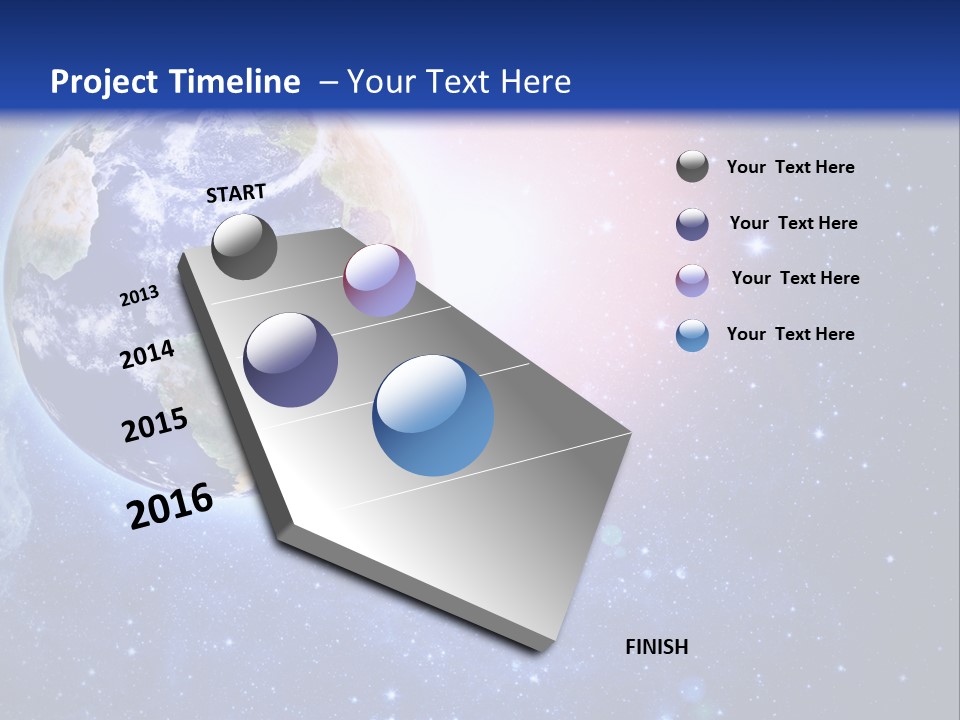 A Picture Of The Earth With Stars In The Background PowerPoint Template