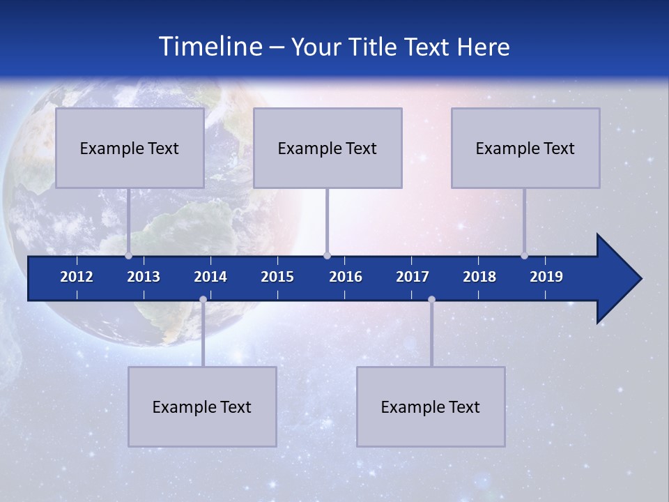 A Picture Of The Earth With Stars In The Background PowerPoint Template