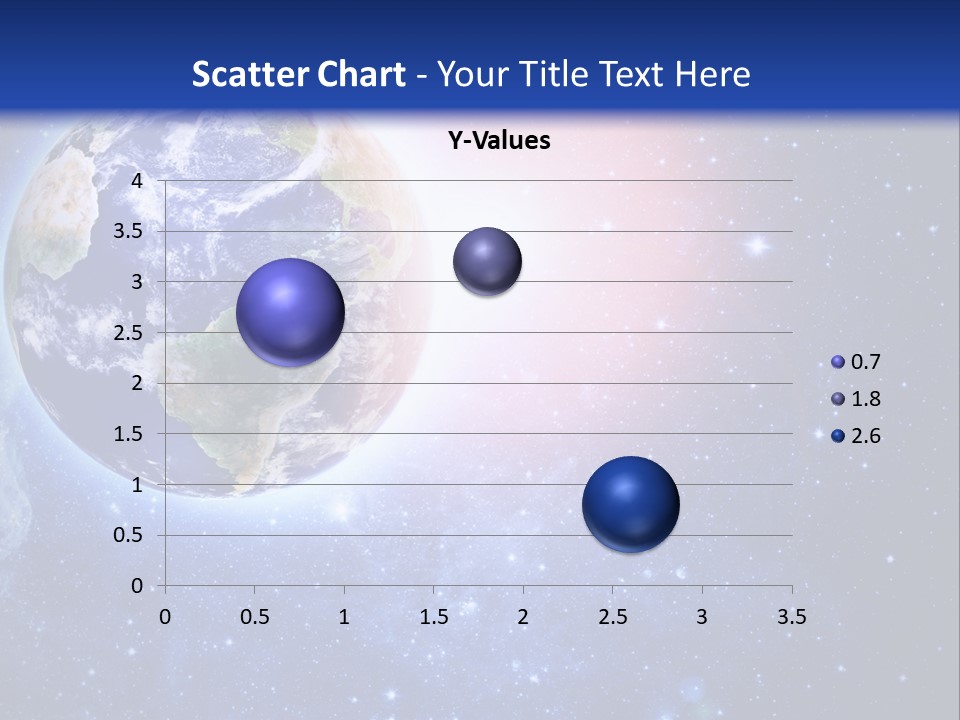 A Picture Of The Earth With Stars In The Background PowerPoint Template