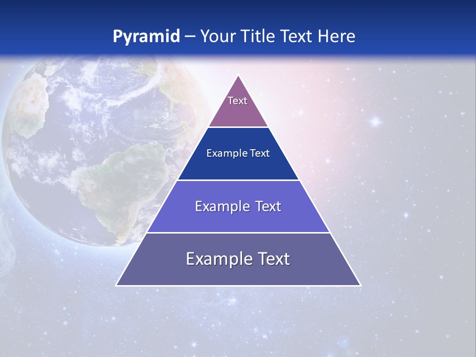 A Picture Of The Earth With Stars In The Background PowerPoint Template