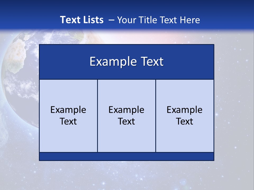 A Picture Of The Earth With Stars In The Background PowerPoint Template