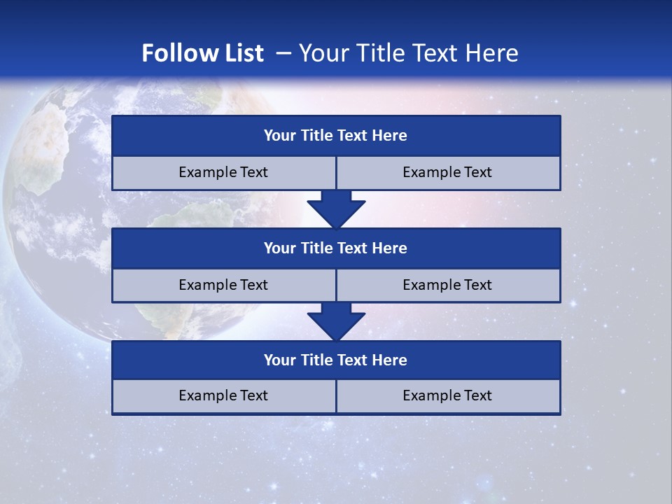 A Picture Of The Earth With Stars In The Background PowerPoint Template