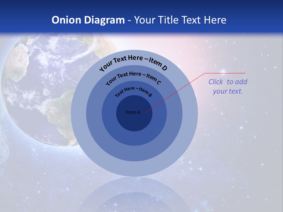 A Picture Of The Earth With Stars In The Background PowerPoint Template