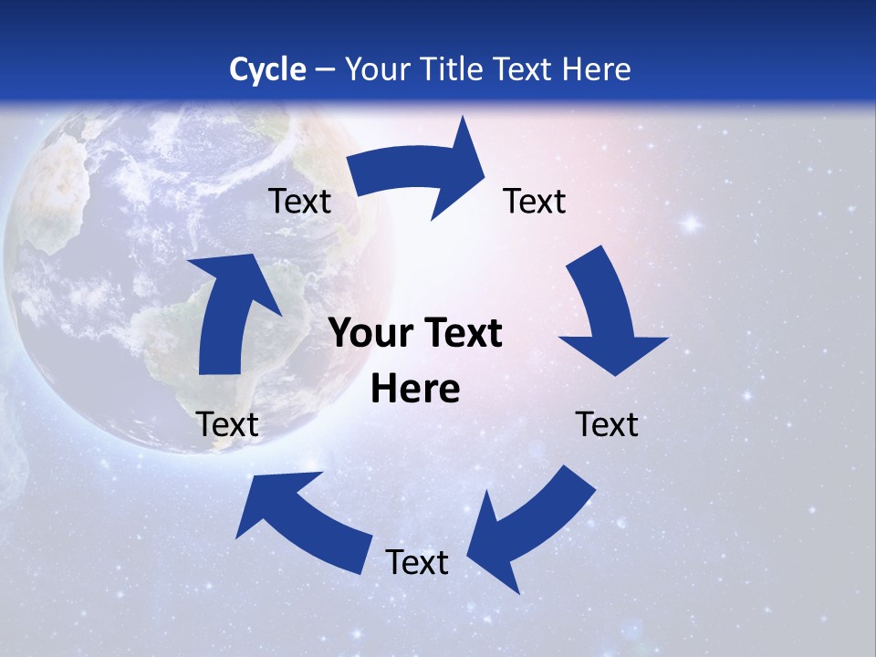 A Picture Of The Earth With Stars In The Background PowerPoint Template