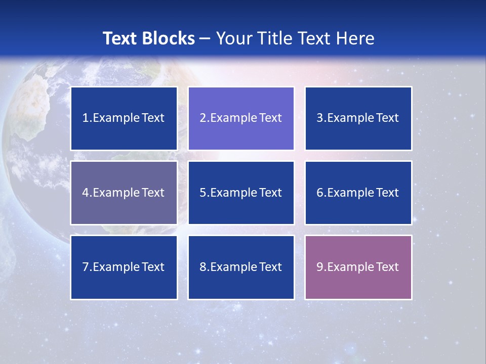 A Picture Of The Earth With Stars In The Background PowerPoint Template