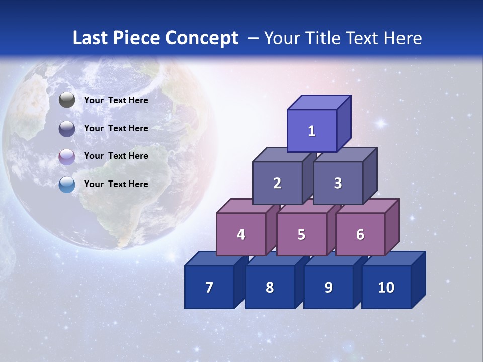 A Picture Of The Earth With Stars In The Background PowerPoint Template