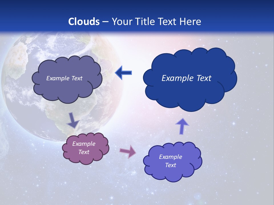 A Picture Of The Earth With Stars In The Background PowerPoint Template