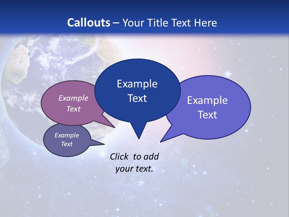 A Picture Of The Earth With Stars In The Background PowerPoint Template