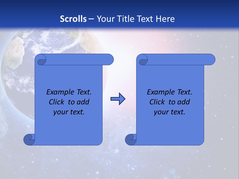A Picture Of The Earth With Stars In The Background PowerPoint Template