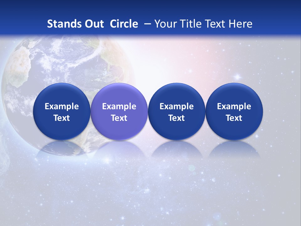 A Picture Of The Earth With Stars In The Background PowerPoint Template