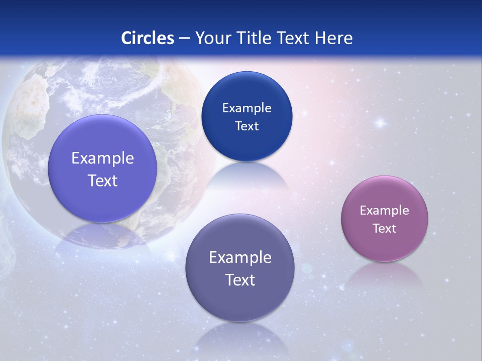 A Picture Of The Earth With Stars In The Background PowerPoint Template