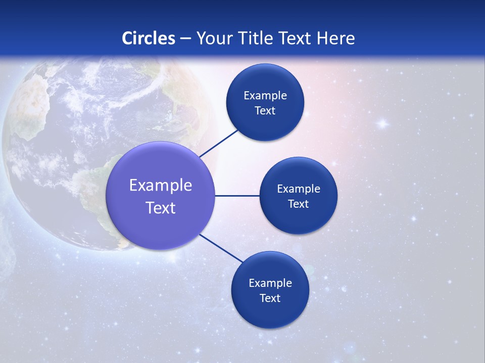 A Picture Of The Earth With Stars In The Background PowerPoint Template