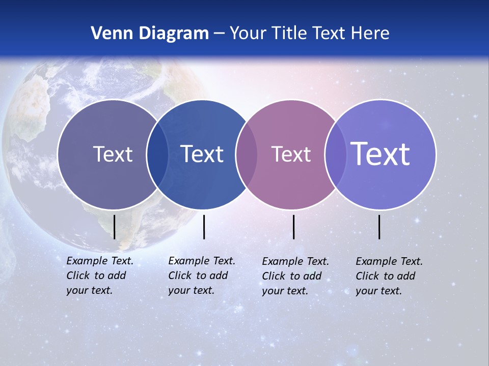 A Picture Of The Earth With Stars In The Background PowerPoint Template