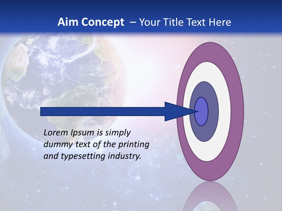 A Picture Of The Earth With Stars In The Background PowerPoint Template