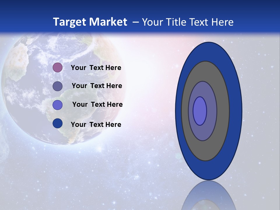 A Picture Of The Earth With Stars In The Background PowerPoint Template