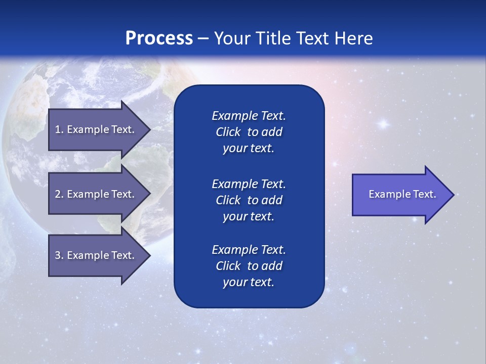 A Picture Of The Earth With Stars In The Background PowerPoint Template