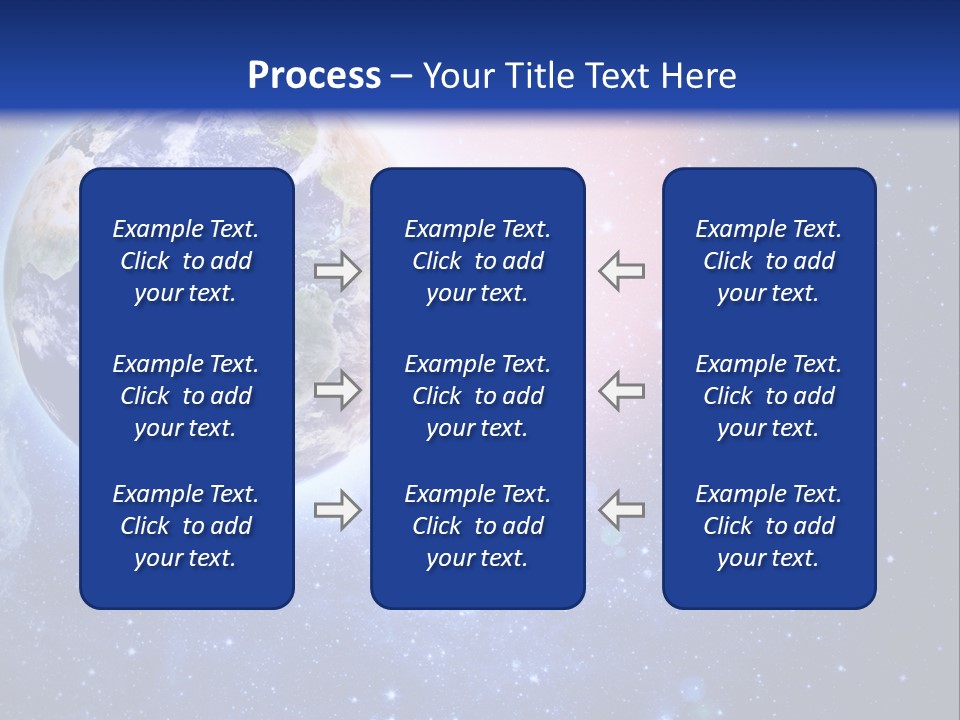 A Picture Of The Earth With Stars In The Background PowerPoint Template
