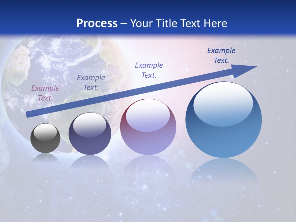 A Picture Of The Earth With Stars In The Background PowerPoint Template