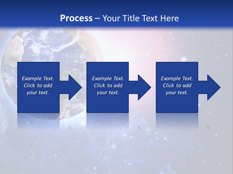 A Picture Of The Earth With Stars In The Background PowerPoint Template