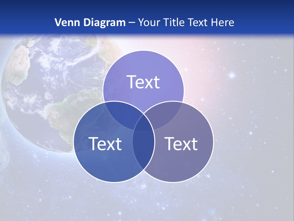A Picture Of The Earth With Stars In The Background PowerPoint Template