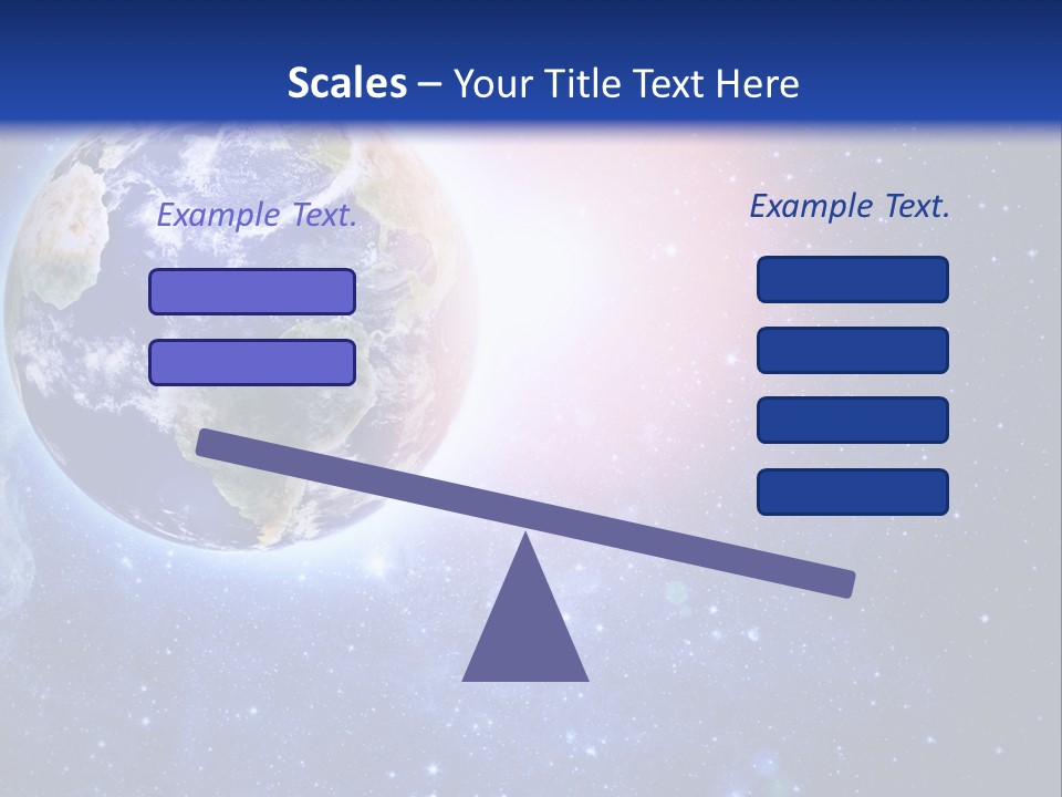 A Picture Of The Earth With Stars In The Background PowerPoint Template