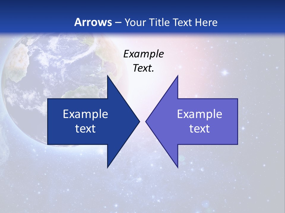 A Picture Of The Earth With Stars In The Background PowerPoint Template