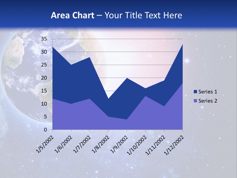 A Picture Of The Earth With Stars In The Background PowerPoint Template