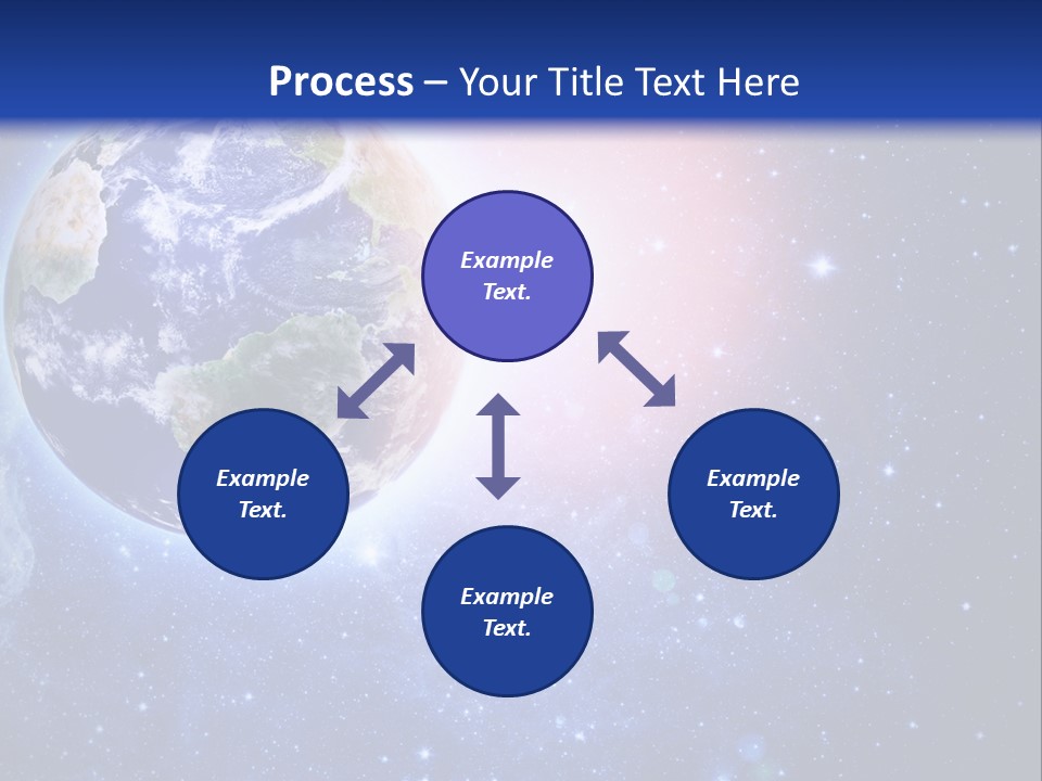 A Picture Of The Earth With Stars In The Background PowerPoint Template