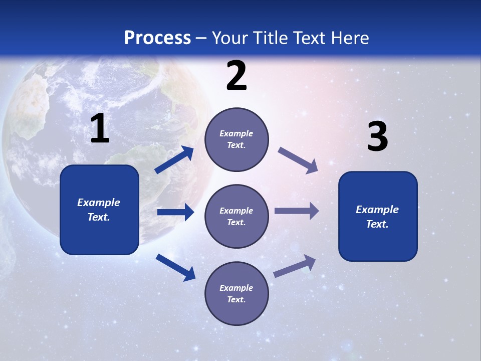 A Picture Of The Earth With Stars In The Background PowerPoint Template