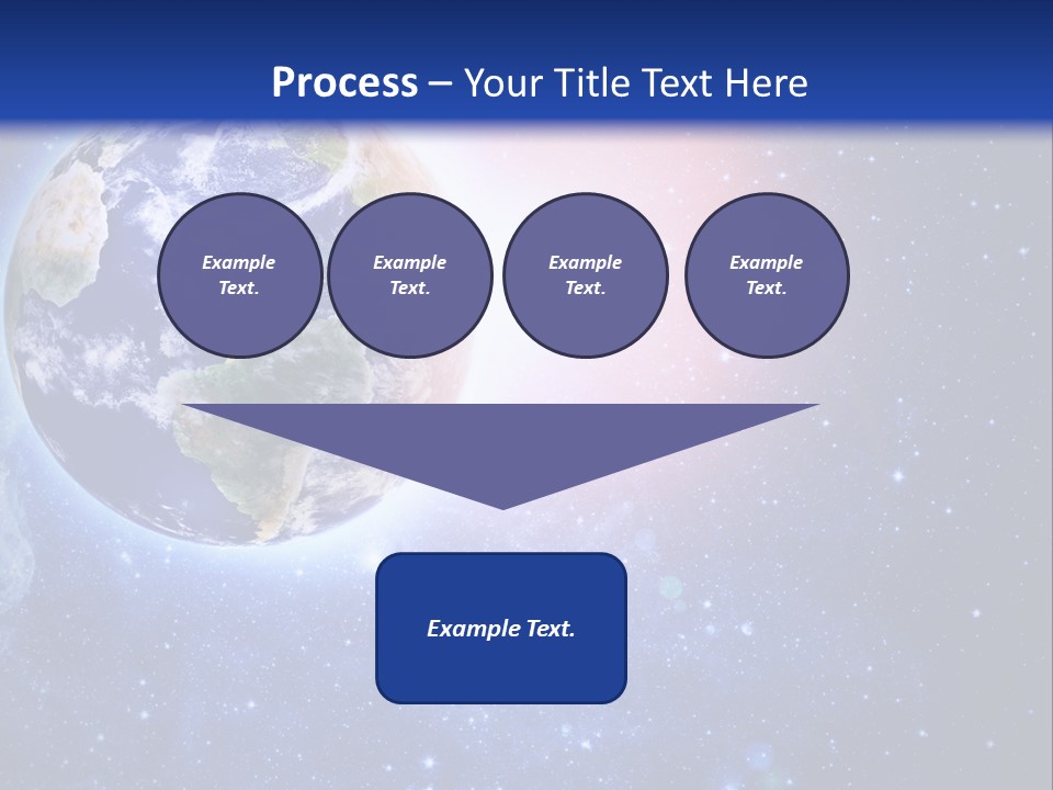 A Picture Of The Earth With Stars In The Background PowerPoint Template