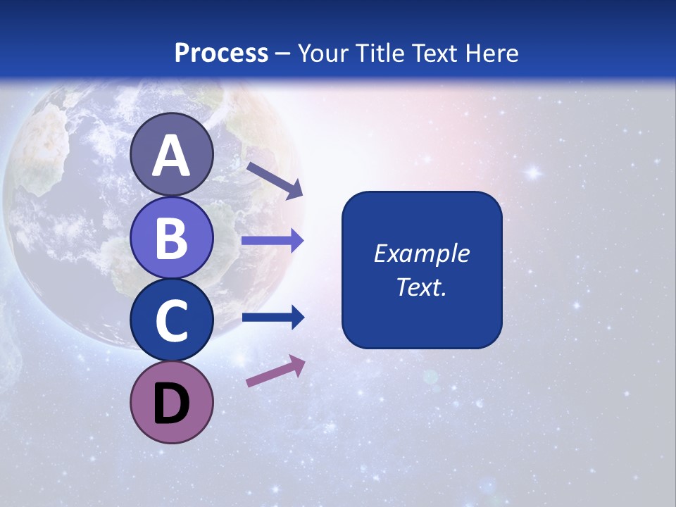 A Picture Of The Earth With Stars In The Background PowerPoint Template
