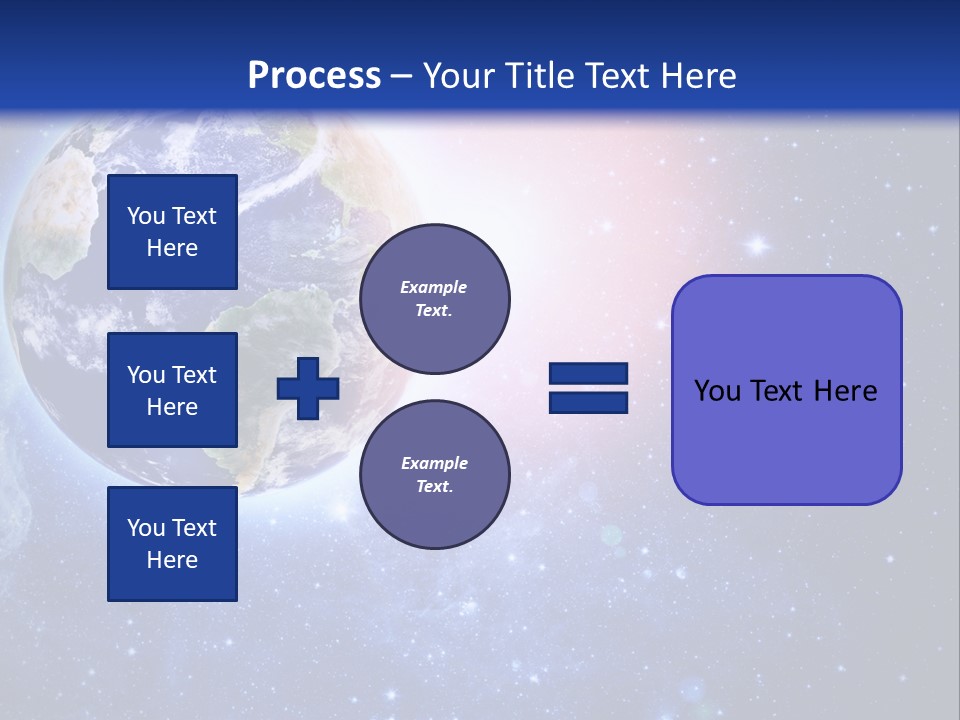 A Picture Of The Earth With Stars In The Background PowerPoint Template