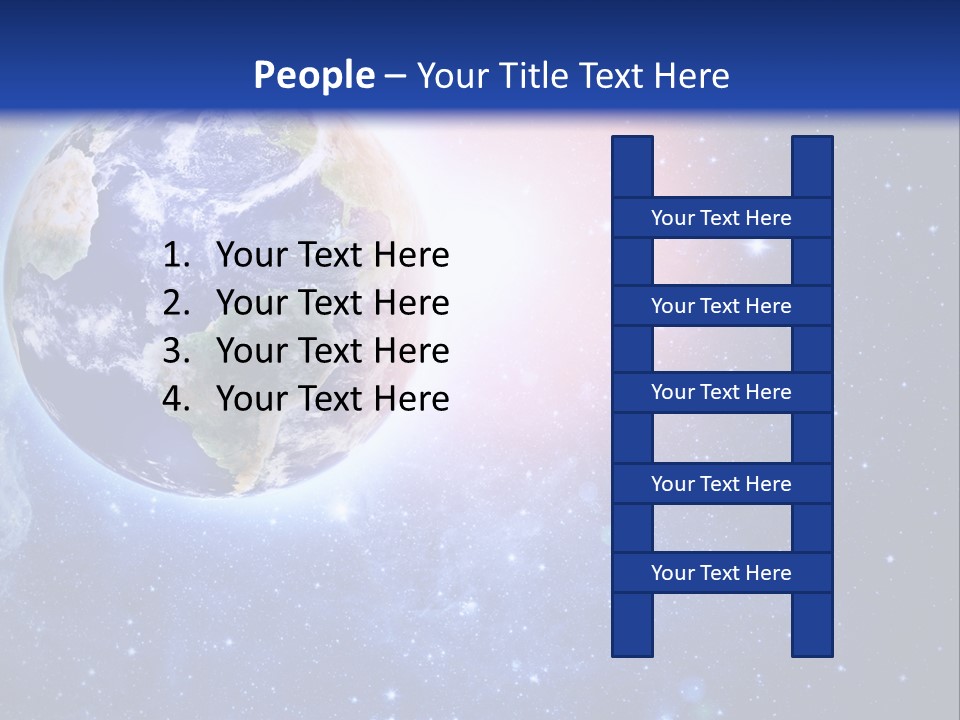A Picture Of The Earth With Stars In The Background PowerPoint Template