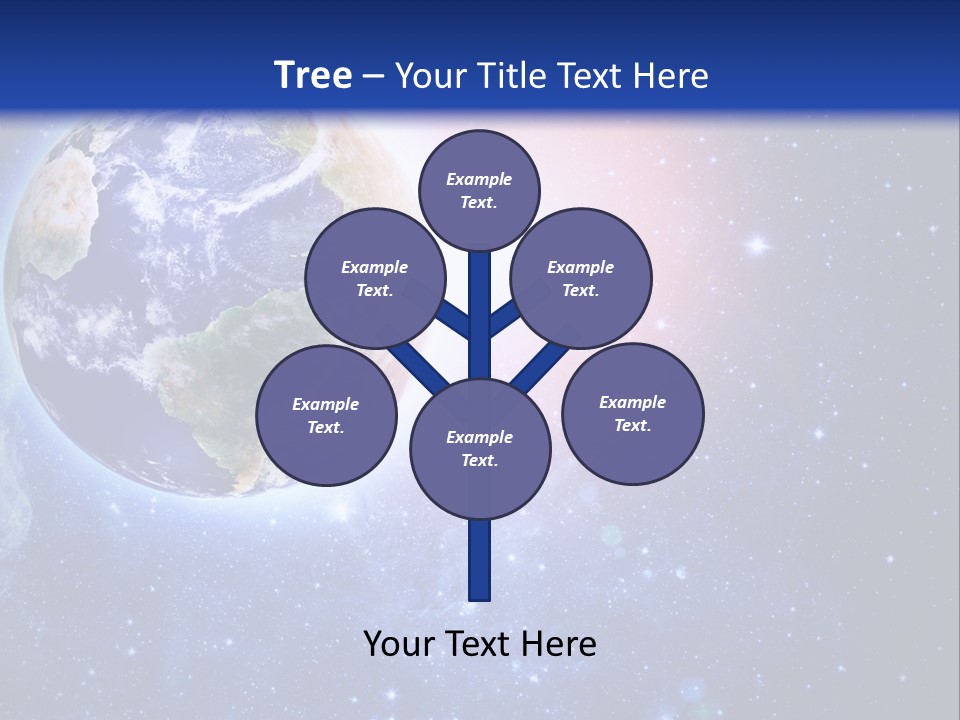 A Picture Of The Earth With Stars In The Background PowerPoint Template