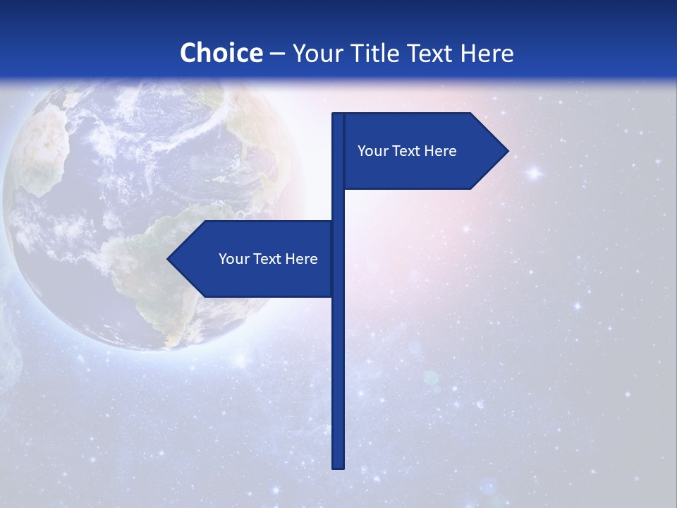 A Picture Of The Earth With Stars In The Background PowerPoint Template
