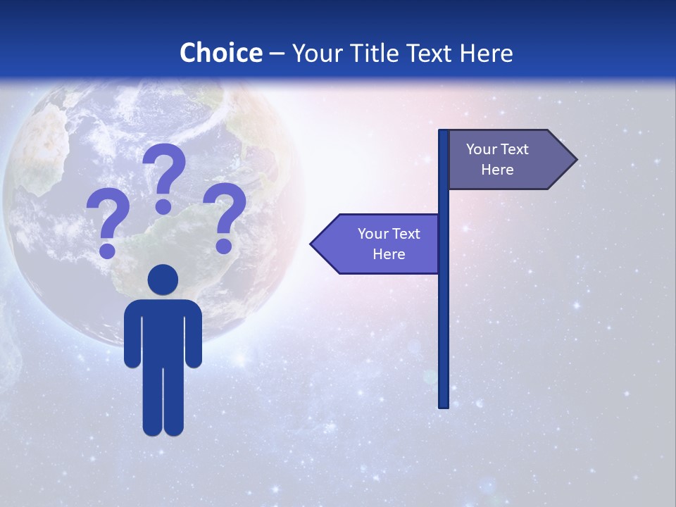 A Picture Of The Earth With Stars In The Background PowerPoint Template