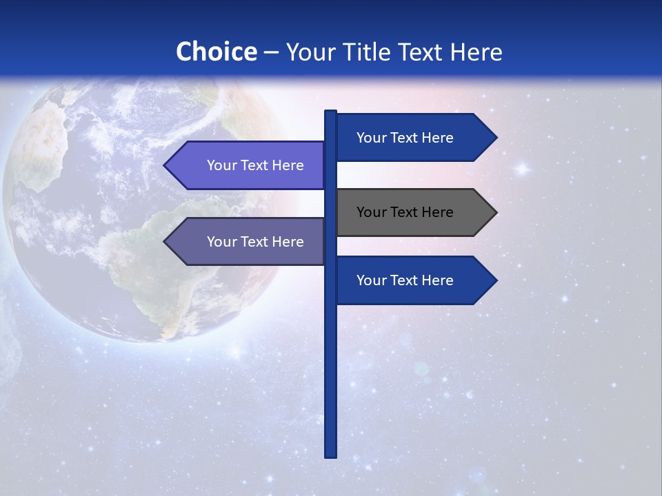 A Picture Of The Earth With Stars In The Background PowerPoint Template