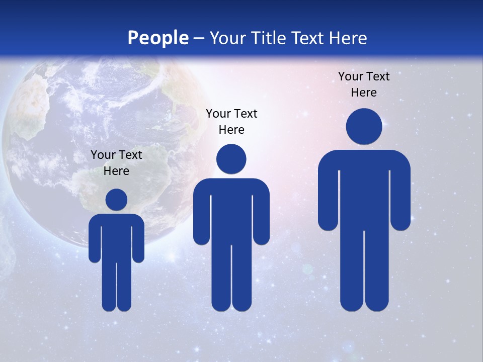 A Picture Of The Earth With Stars In The Background PowerPoint Template