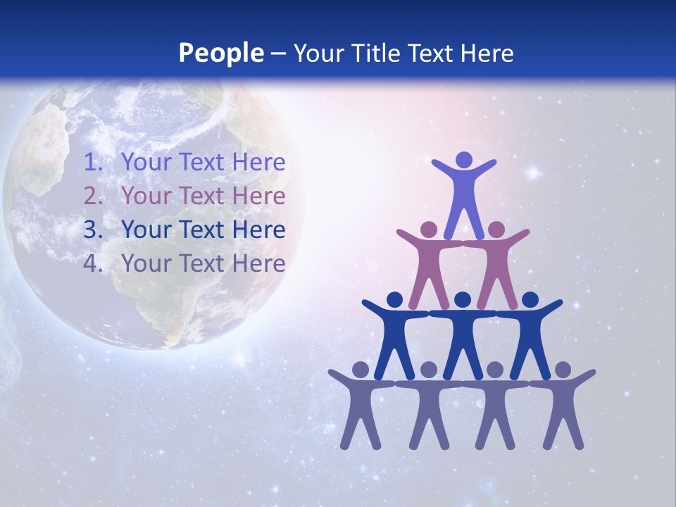 A Picture Of The Earth With Stars In The Background PowerPoint Template