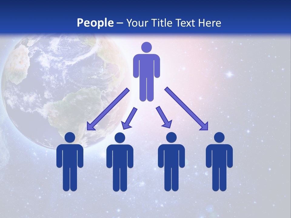 A Picture Of The Earth With Stars In The Background PowerPoint Template