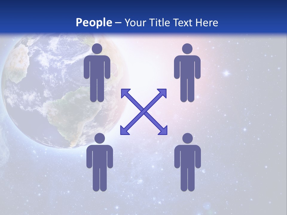 A Picture Of The Earth With Stars In The Background PowerPoint Template