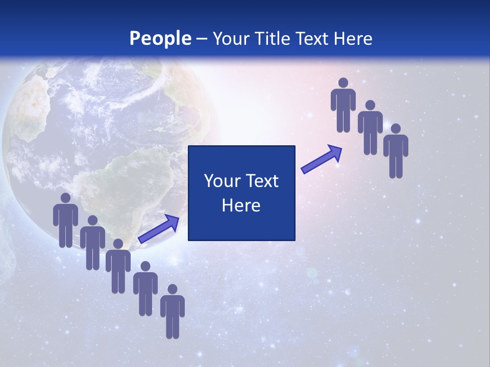 A Picture Of The Earth With Stars In The Background PowerPoint Template