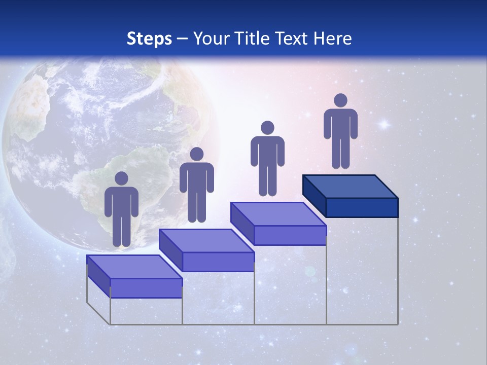 A Picture Of The Earth With Stars In The Background PowerPoint Template