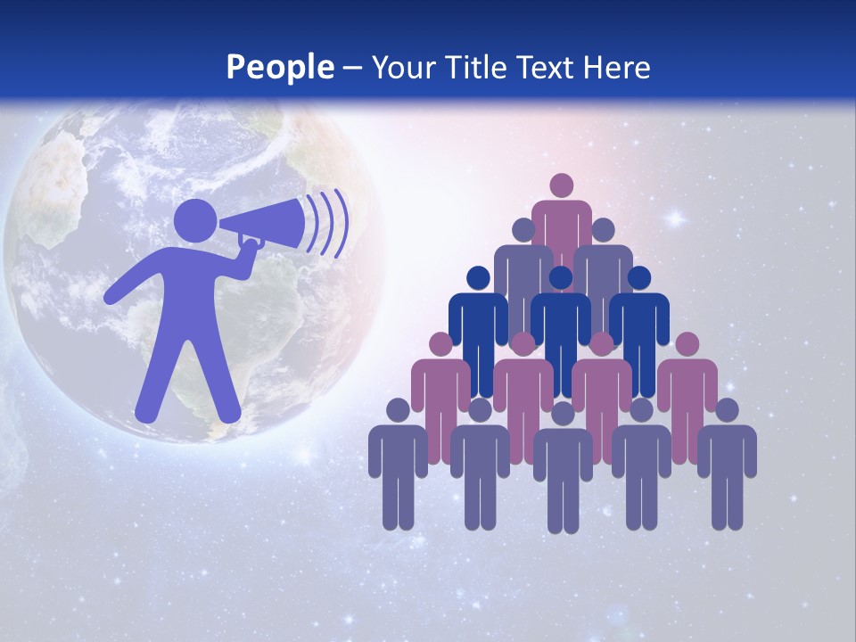 A Picture Of The Earth With Stars In The Background PowerPoint Template