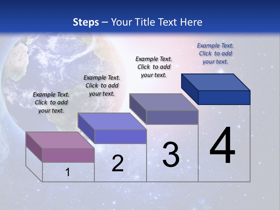 A Picture Of The Earth With Stars In The Background PowerPoint Template
